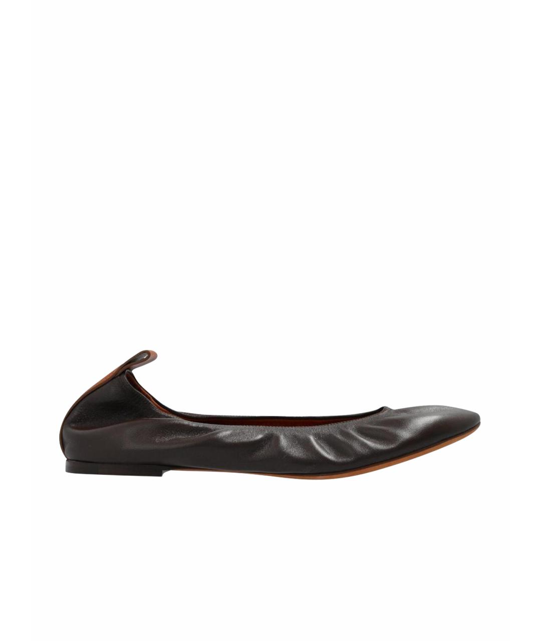 LANVIN Коричневые балетки, фото 1