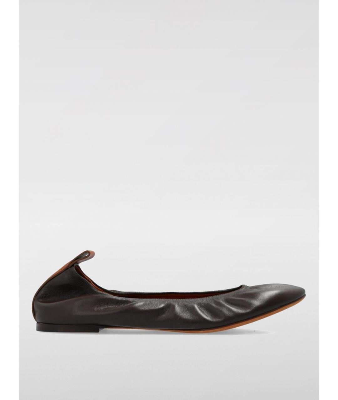 LANVIN Коричневые балетки, фото 5