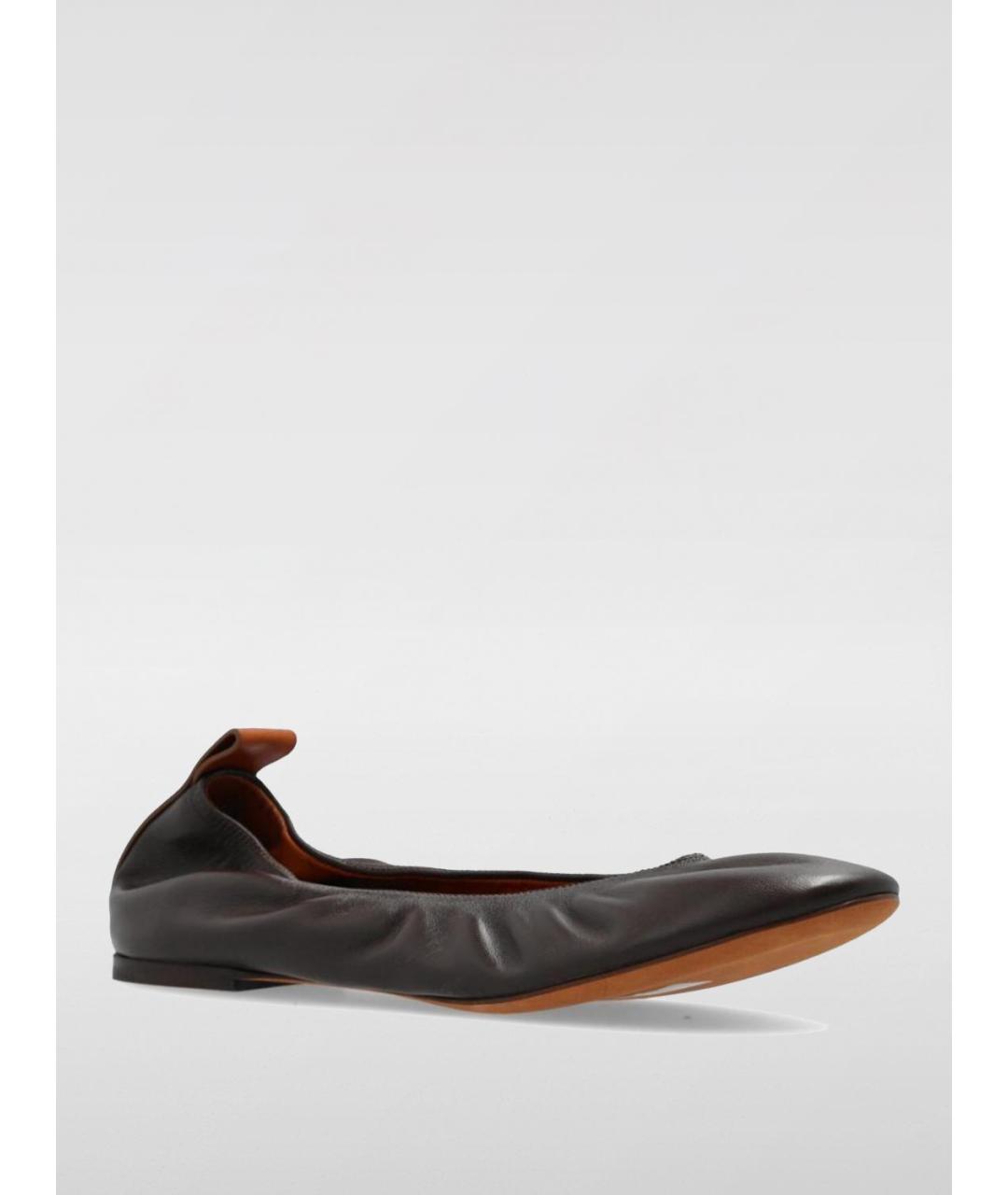 LANVIN Коричневые балетки, фото 2