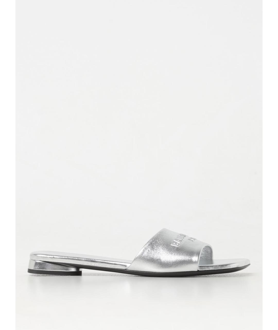 BALENCIAGA Серебряные босоножки, фото 5