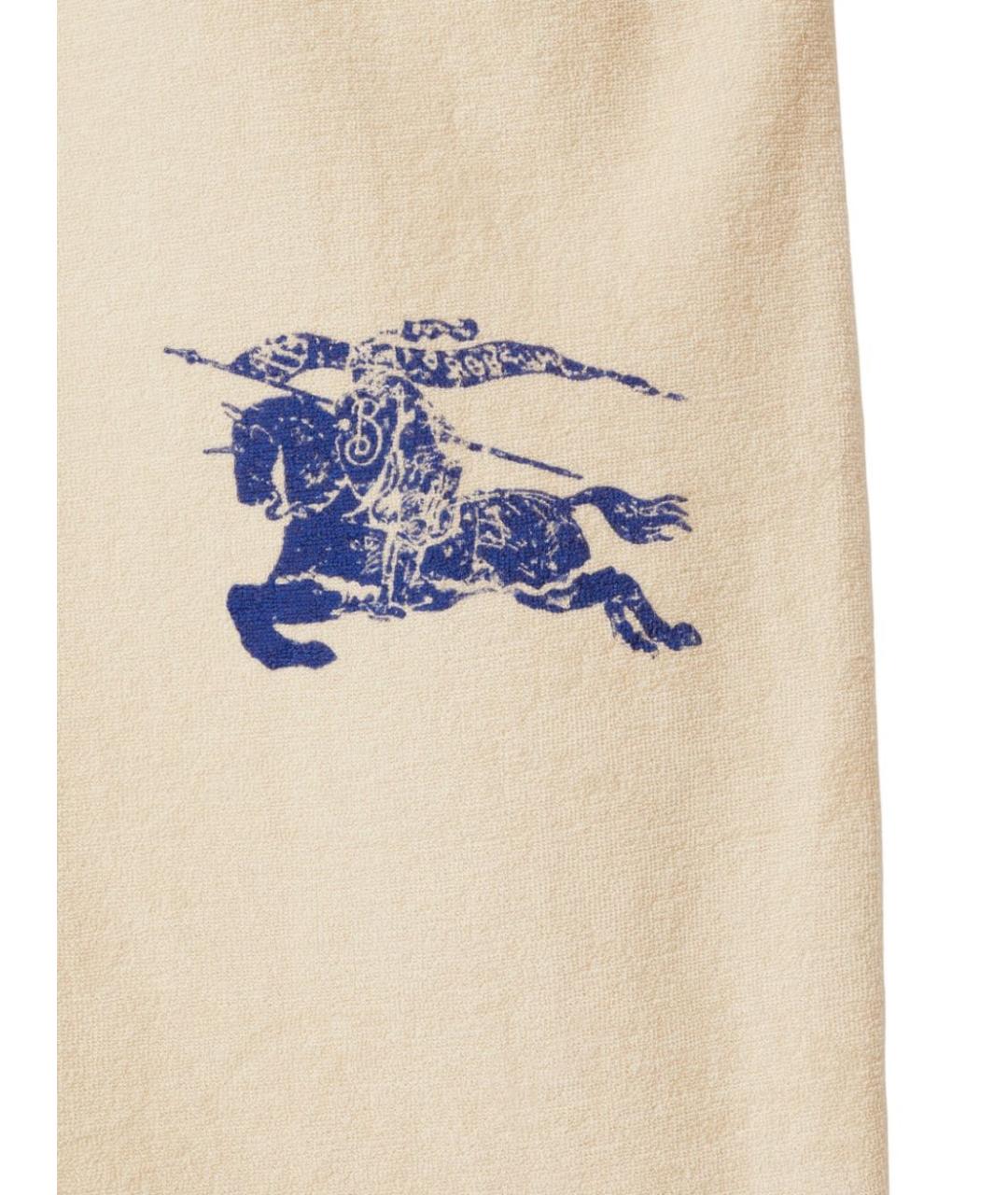 BURBERRY Бежевая хлопковая футболка, фото 2