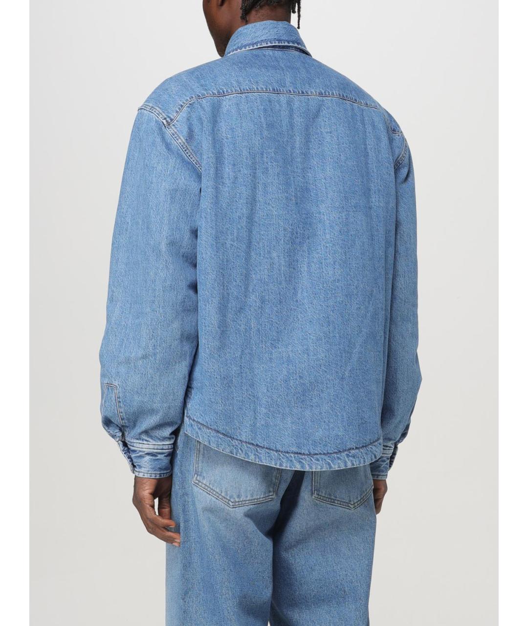 JACQUEMUS Синяя хлопковая кэжуал рубашка, фото 4