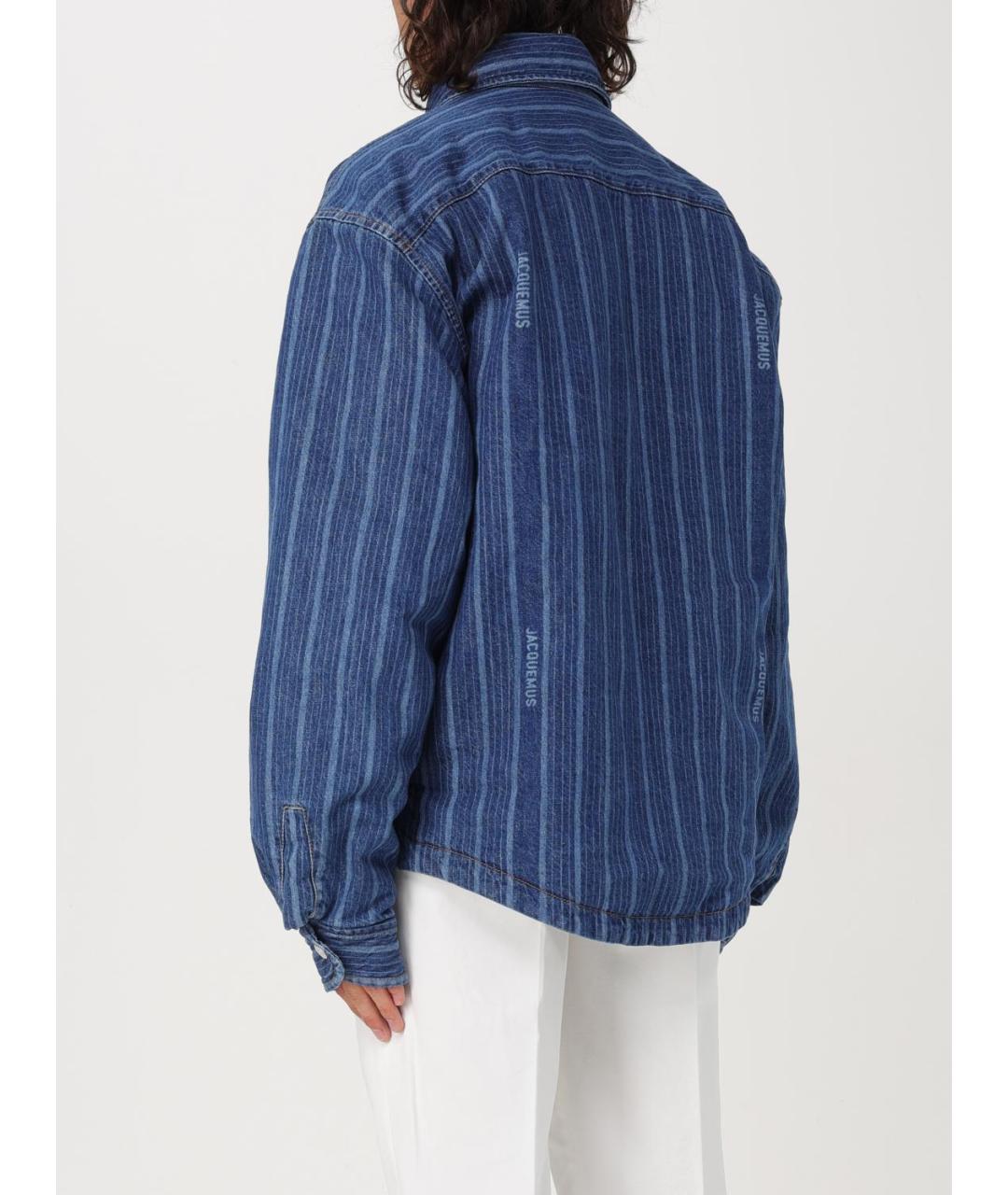 JACQUEMUS Синяя хлопковая кэжуал рубашка, фото 3