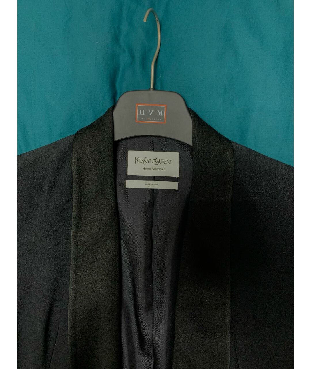 YVES SAINT LAURENT VINTAGE Черный ацетатный жакет/пиджак, фото 3