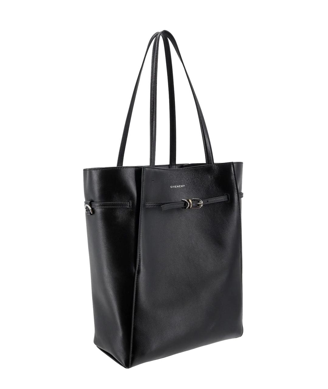 GIVENCHY Черная кожаная сумка тоут, фото 3