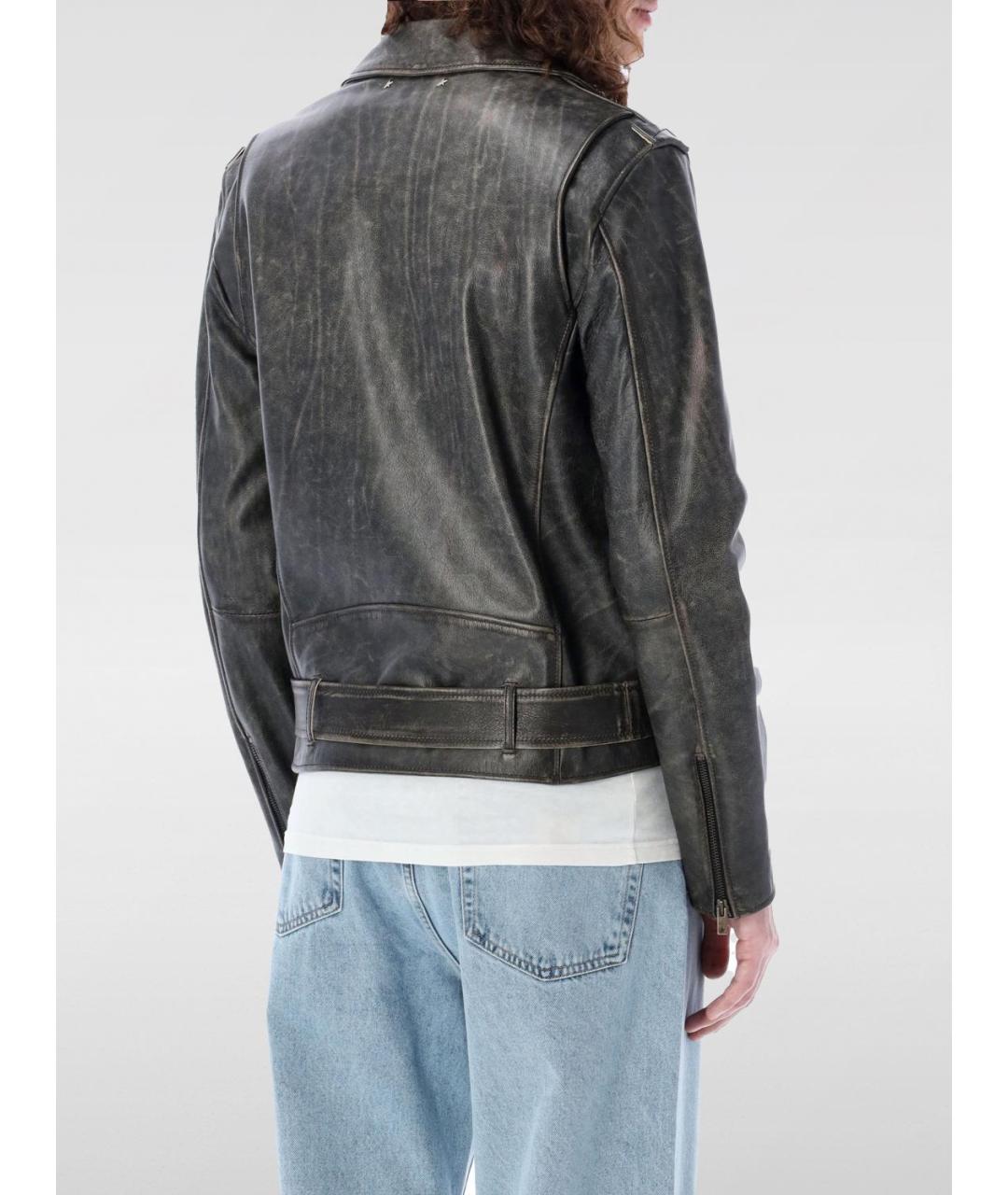 GOLDEN GOOSE DELUXE BRAND Черная кожаная куртка, фото 3