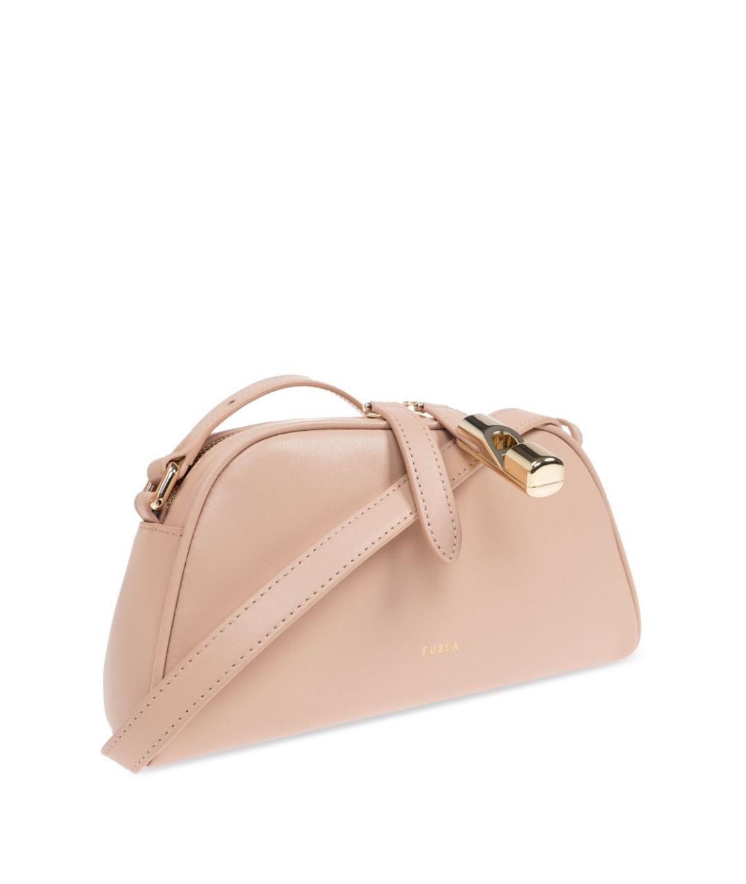 FURLA Розовая кожаная сумка через плечо, фото 4