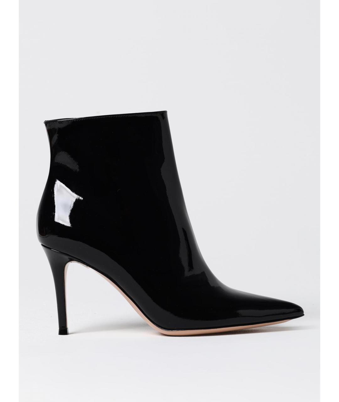 GIANVITO ROSSI Черные кожаные ботильоны, фото 5