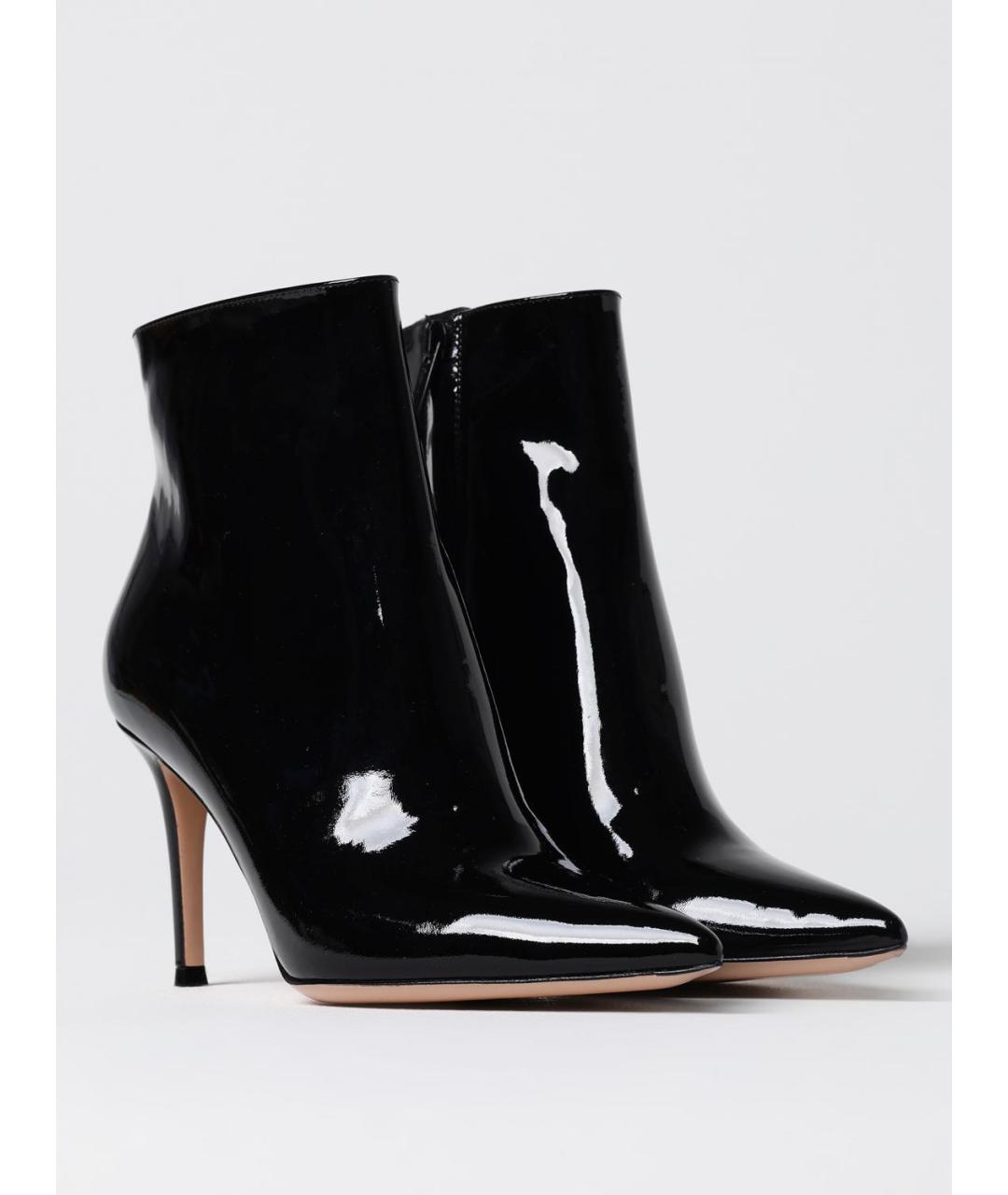 GIANVITO ROSSI Черные кожаные ботильоны, фото 2