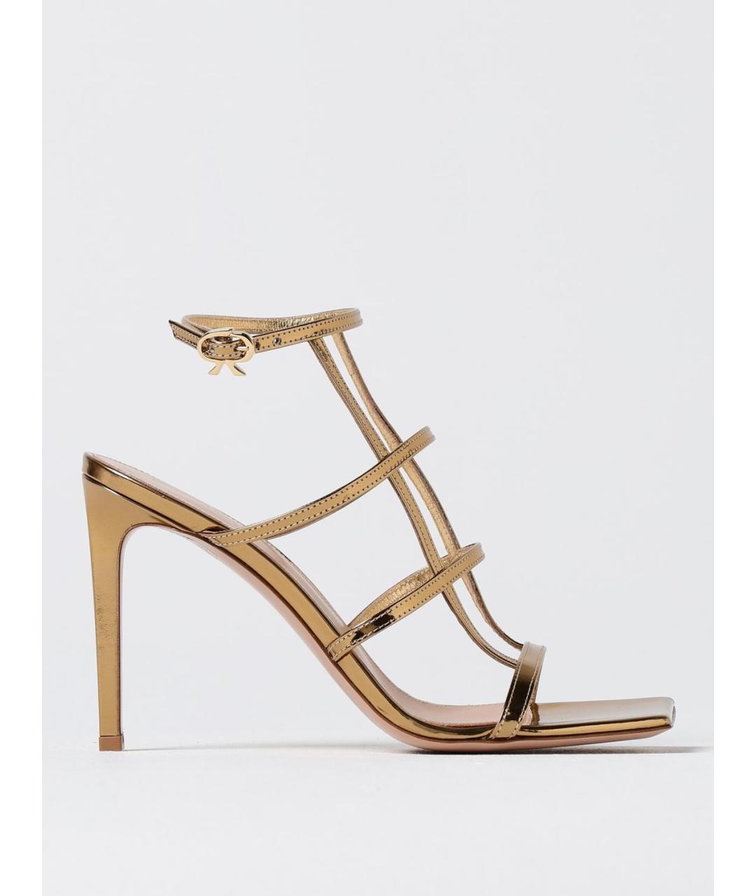 GIANVITO ROSSI Золотые босоножки, фото 5