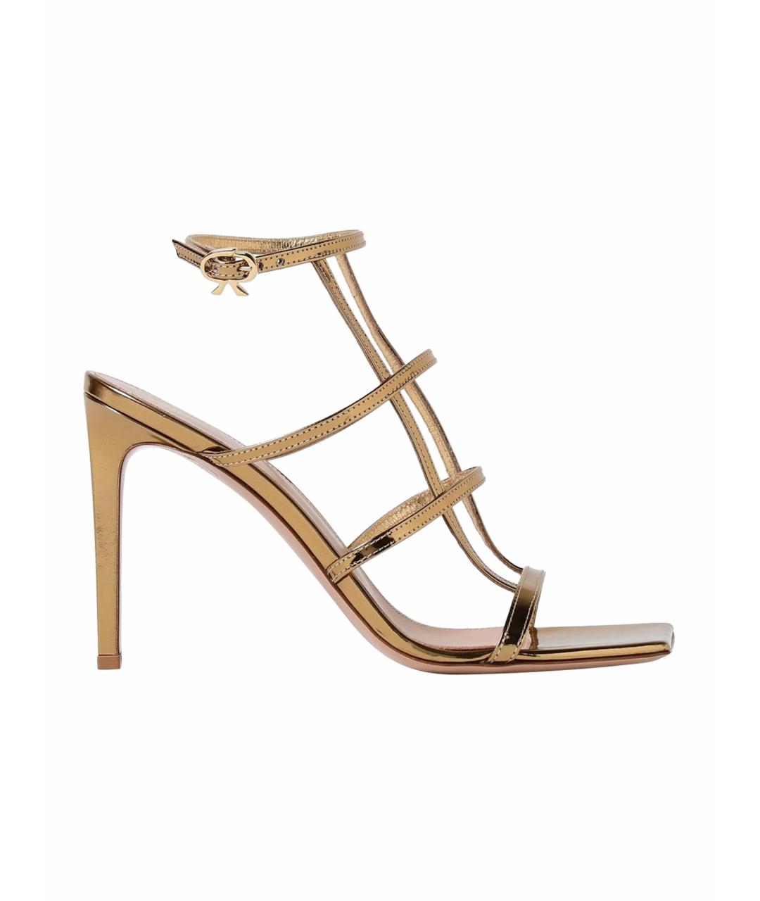 GIANVITO ROSSI Золотые босоножки, фото 1