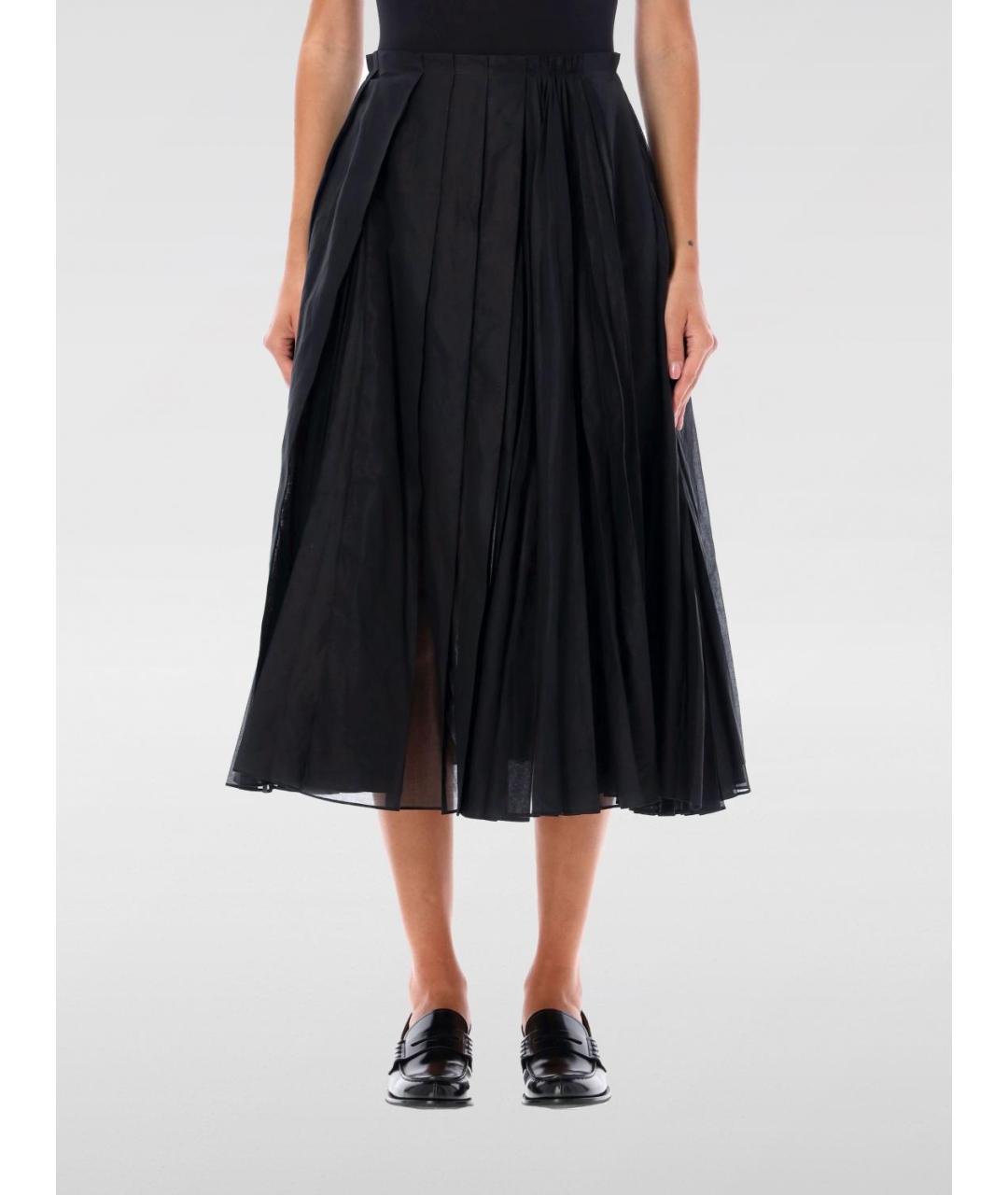 JIL SANDER Черная юбка миди, фото 4