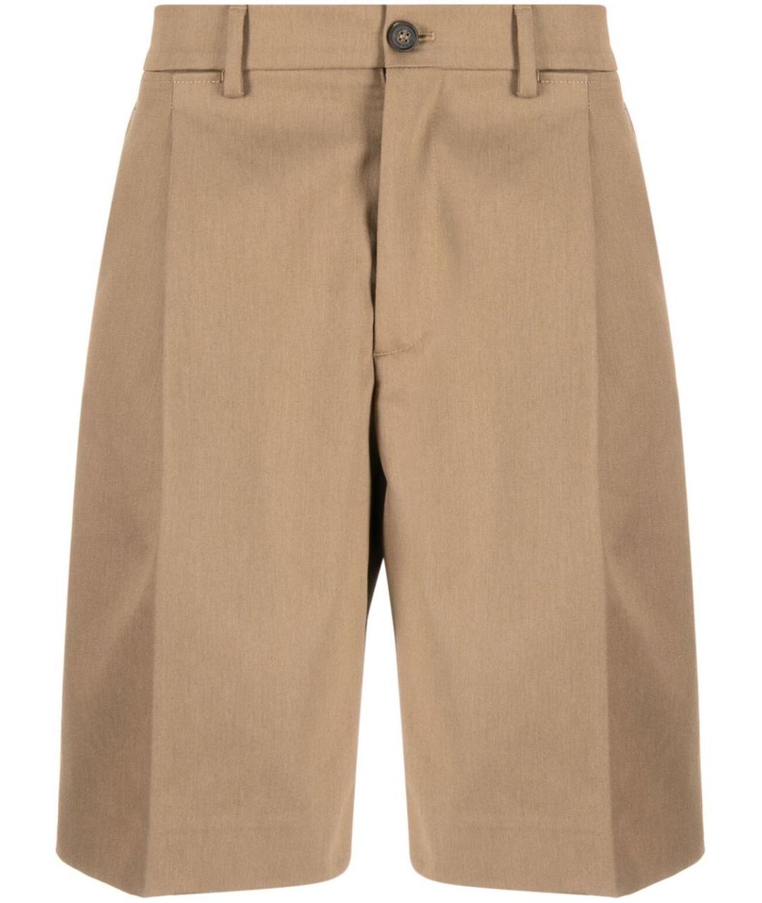 GOLDEN GOOSE DELUXE BRAND Коричневые хлопковые шорты, фото 1
