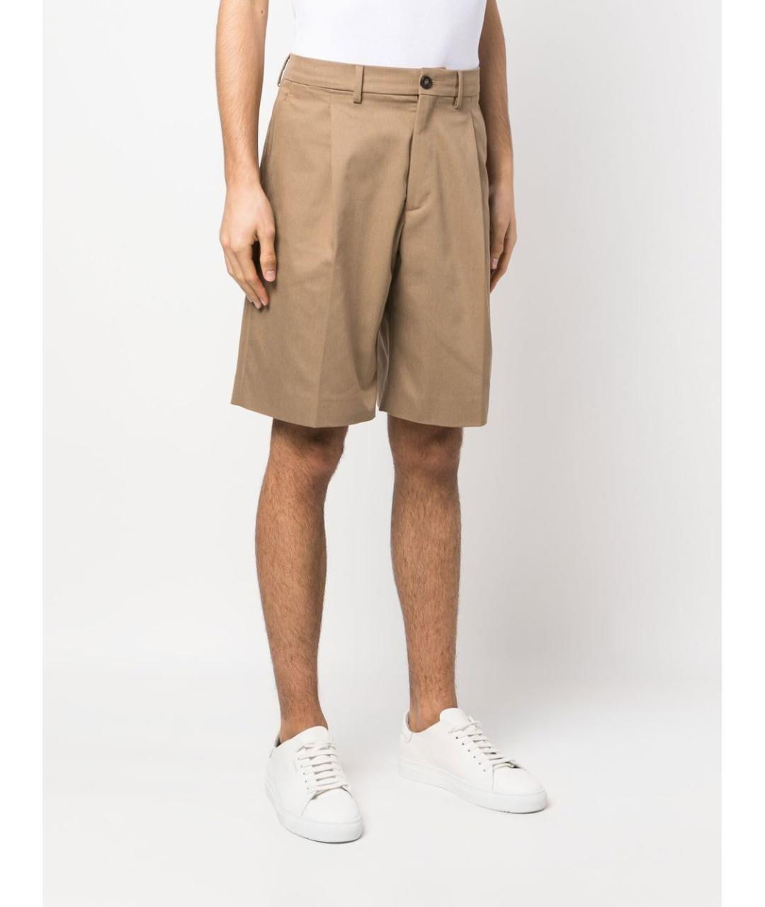 GOLDEN GOOSE DELUXE BRAND Коричневые хлопковые шорты, фото 2
