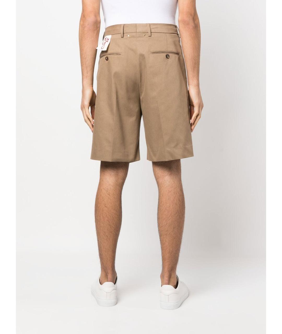 GOLDEN GOOSE DELUXE BRAND Коричневые хлопковые шорты, фото 3