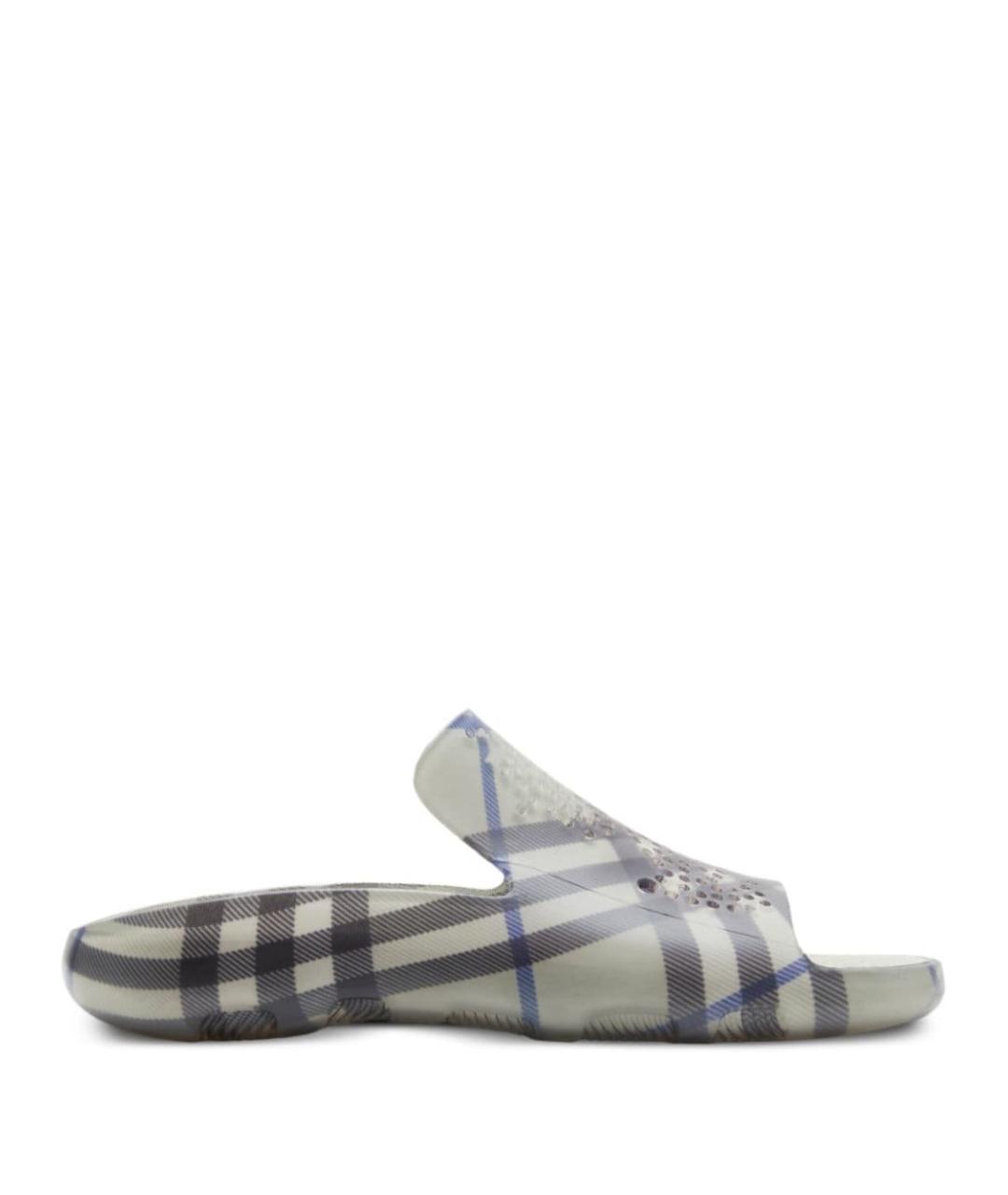 BURBERRY Серые шлепанцы, фото 1