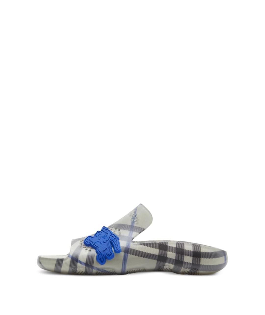 BURBERRY Серые шлепанцы, фото 4