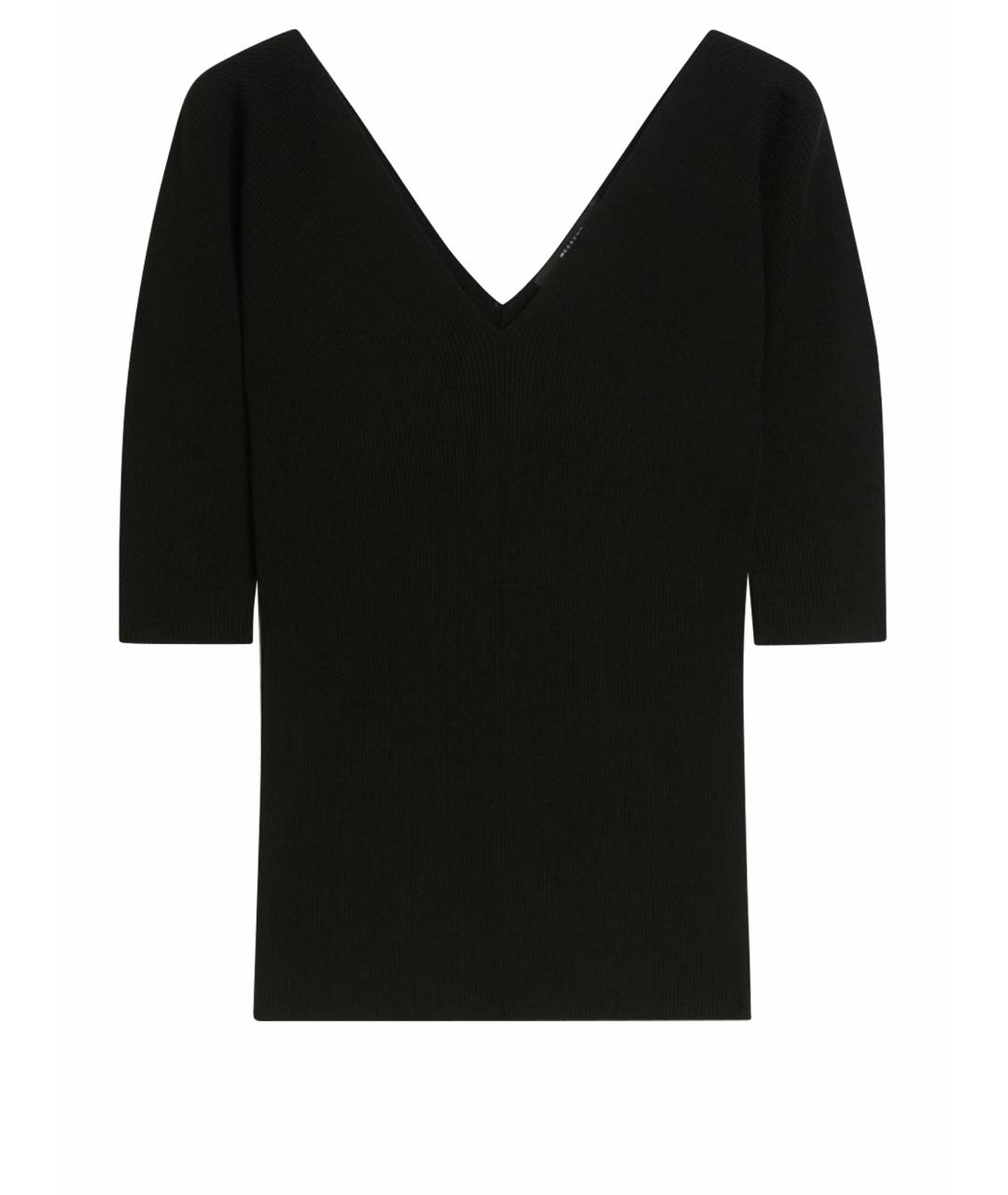 WEEKEND MAX MARA Черный вискозный джемпер / свитер, фото 1