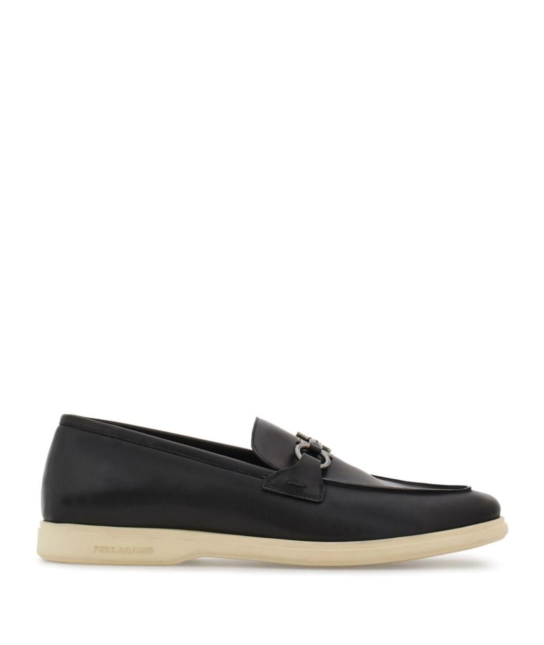 FERRAGAMO Черные лоферы, фото 1