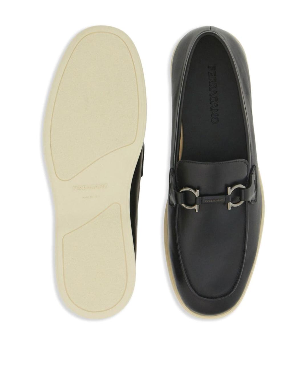 FERRAGAMO Черные лоферы, фото 4