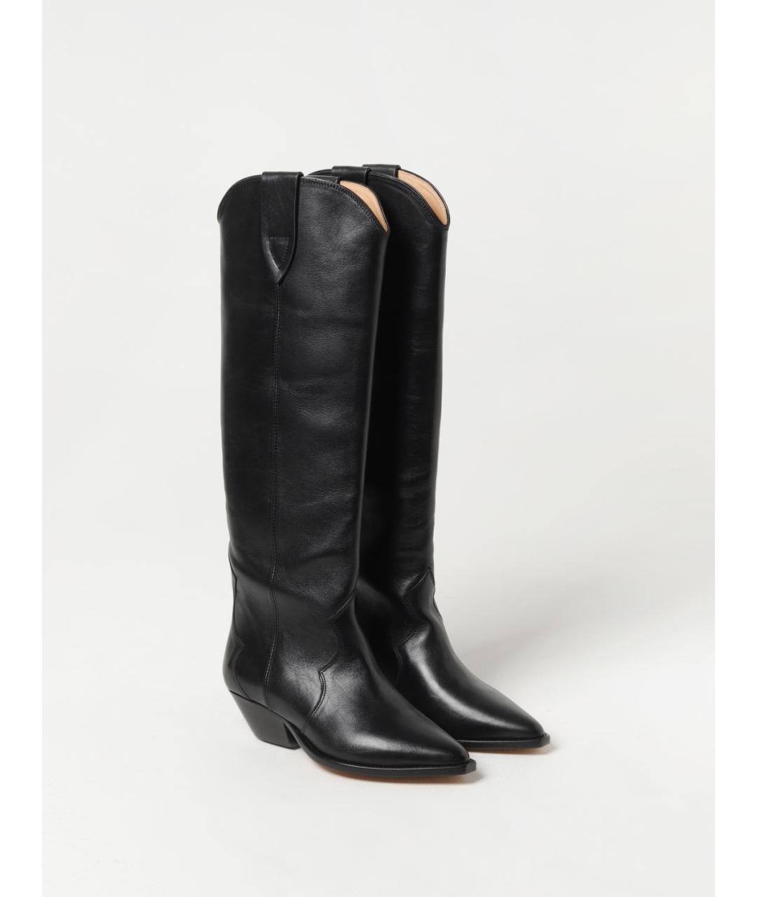 ISABEL MARANT Черные кожаные сапоги, фото 2