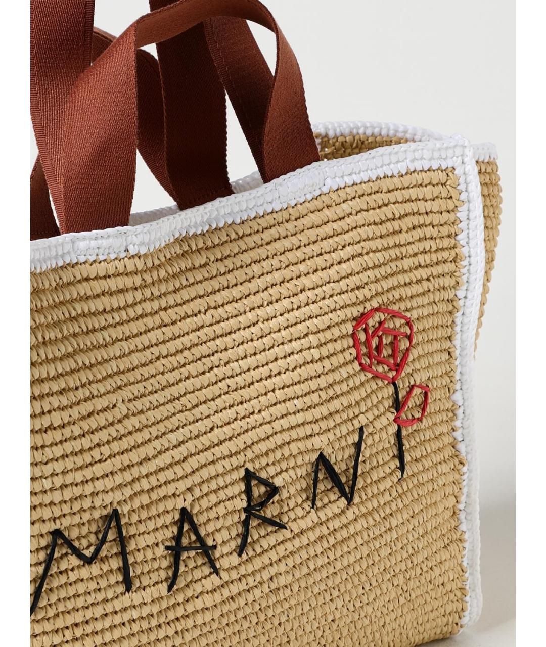 MARNI Бежевая сумка тоут, фото 4