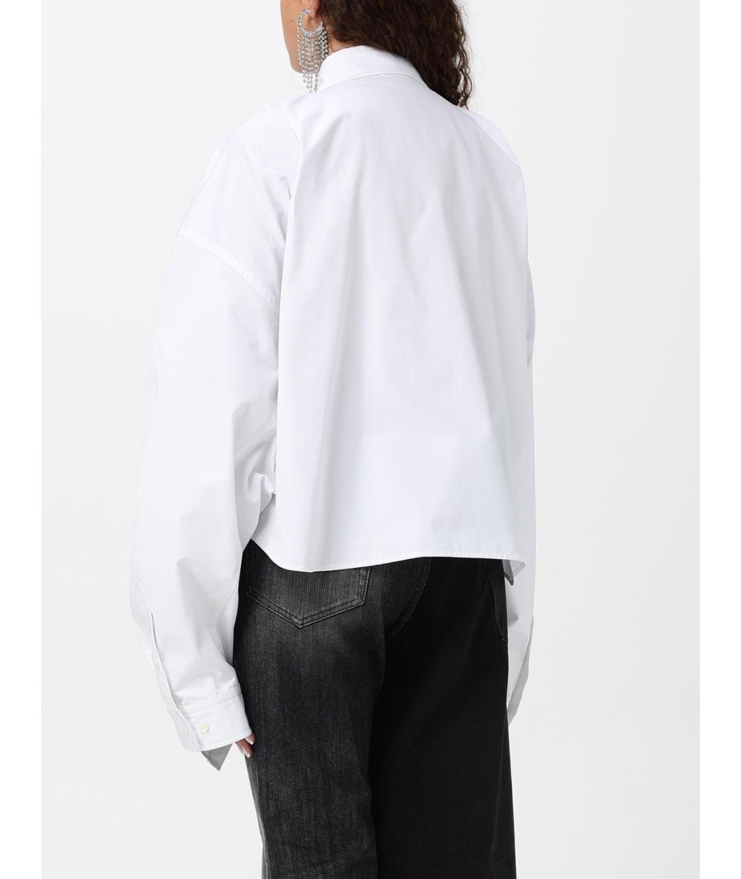 BALENCIAGA Белая синтетическая рубашка, фото 4