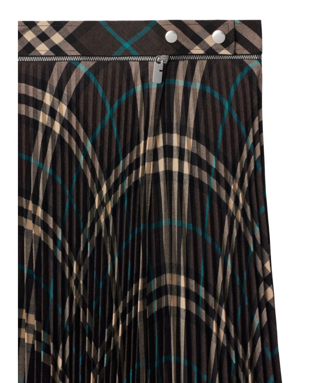 BURBERRY Коричневая юбка миди, фото 2