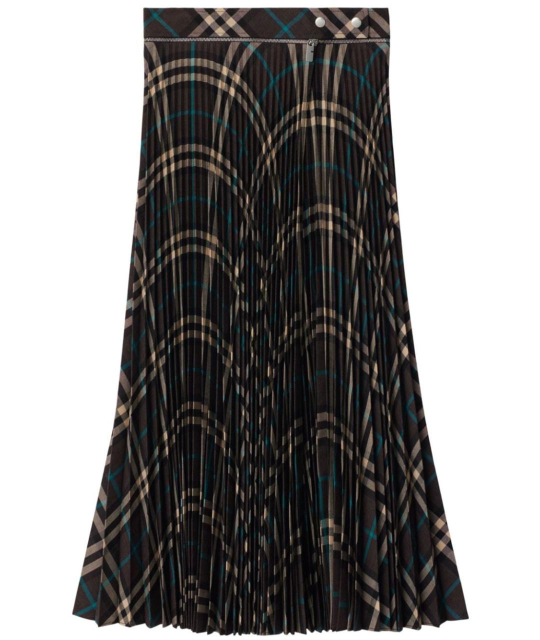 BURBERRY Коричневая юбка миди, фото 1