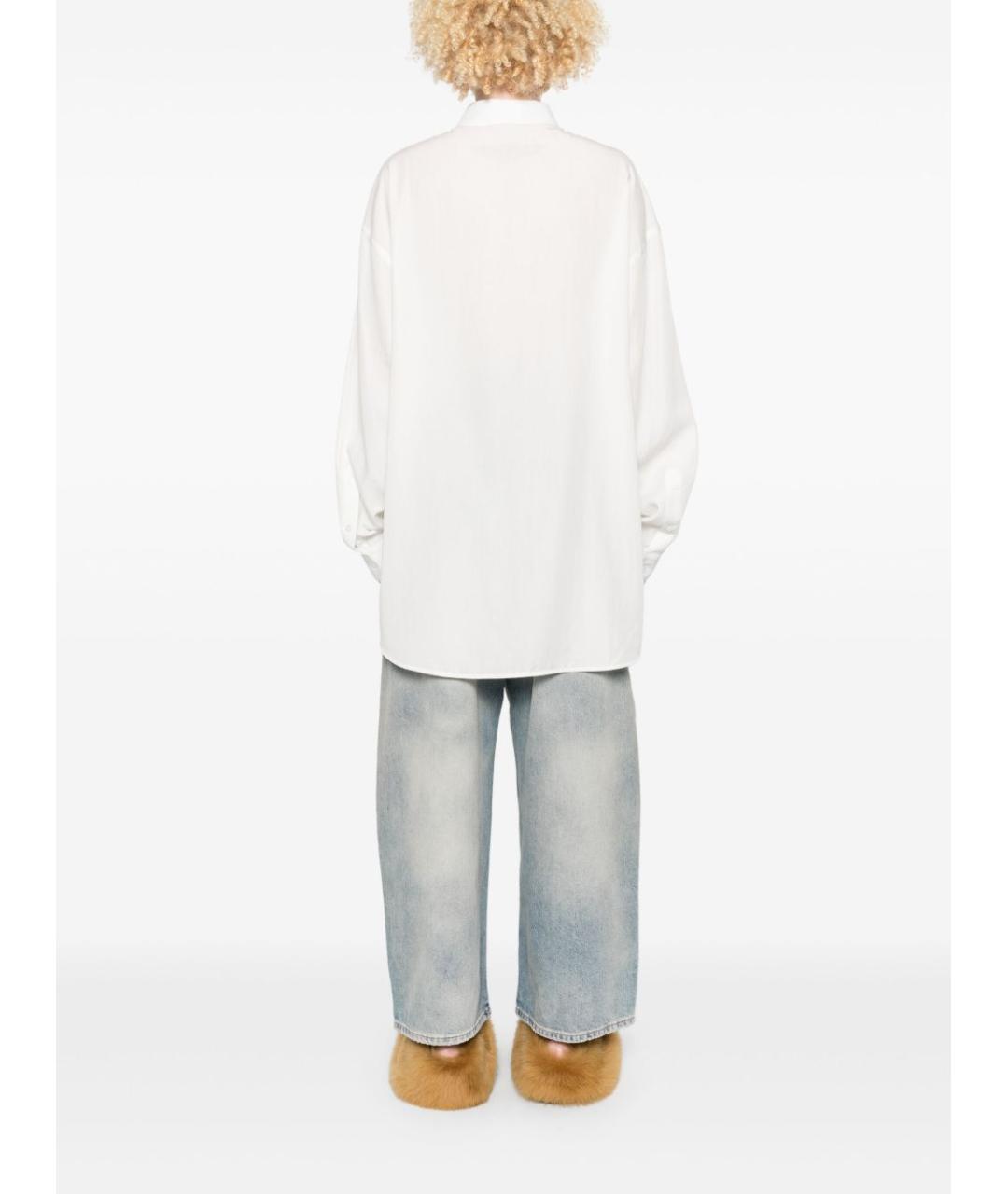 BALENCIAGA Белая хлопковая рубашка, фото 5