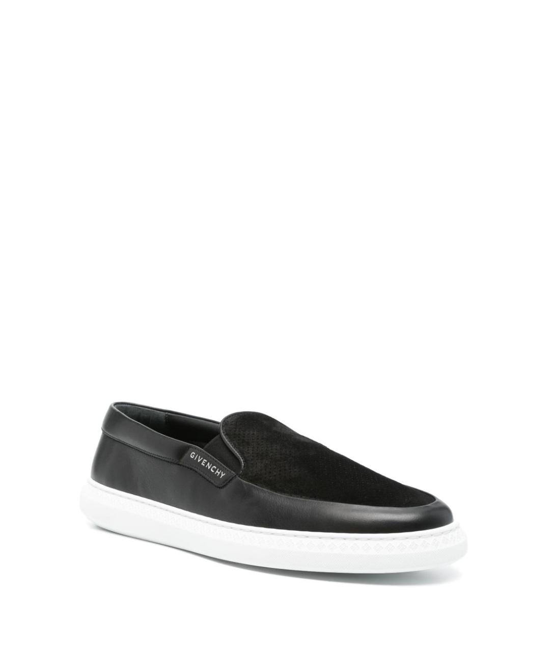 GIVENCHY Черные кожаные слипоны, фото 2