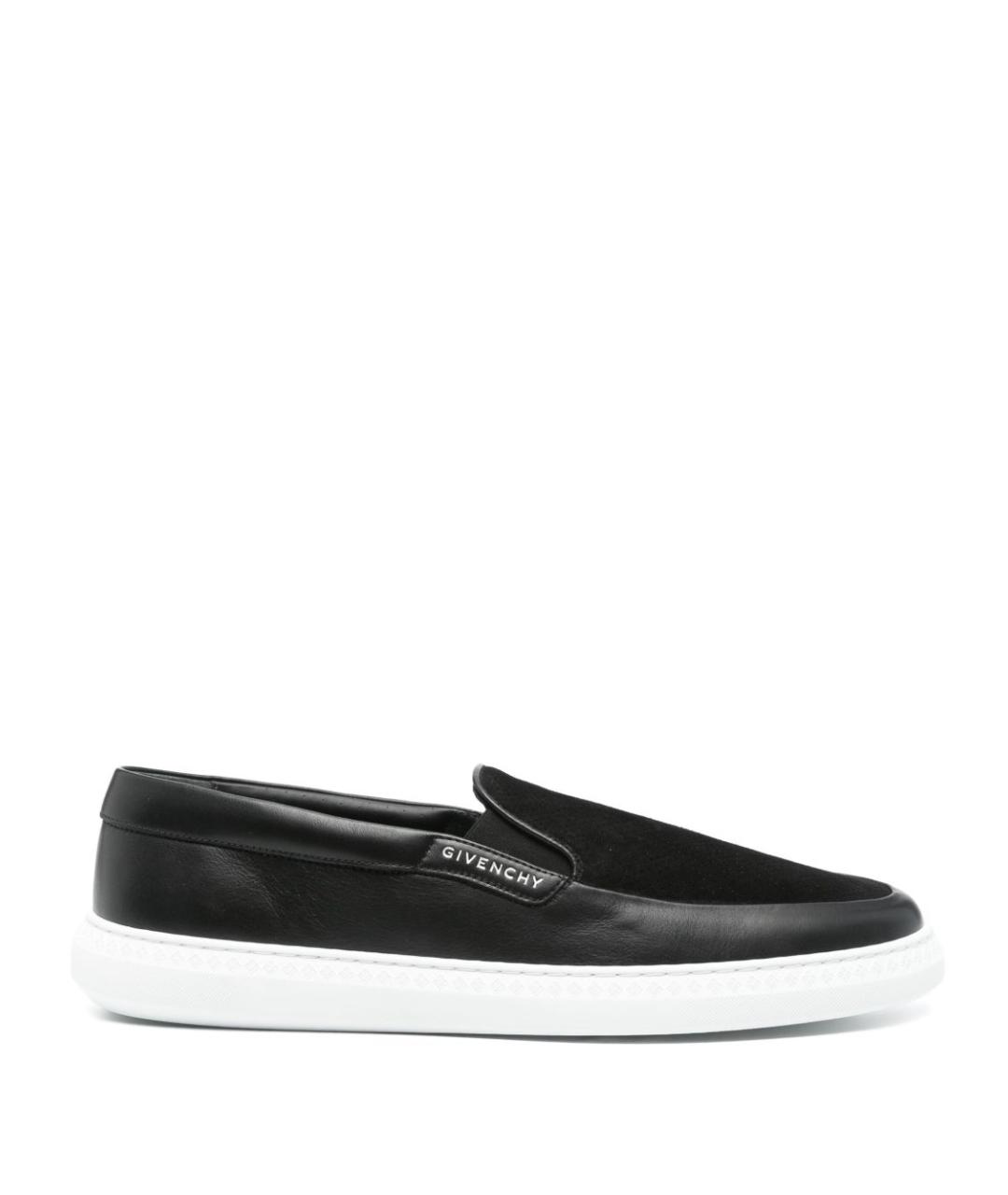 GIVENCHY Черные кожаные слипоны, фото 1