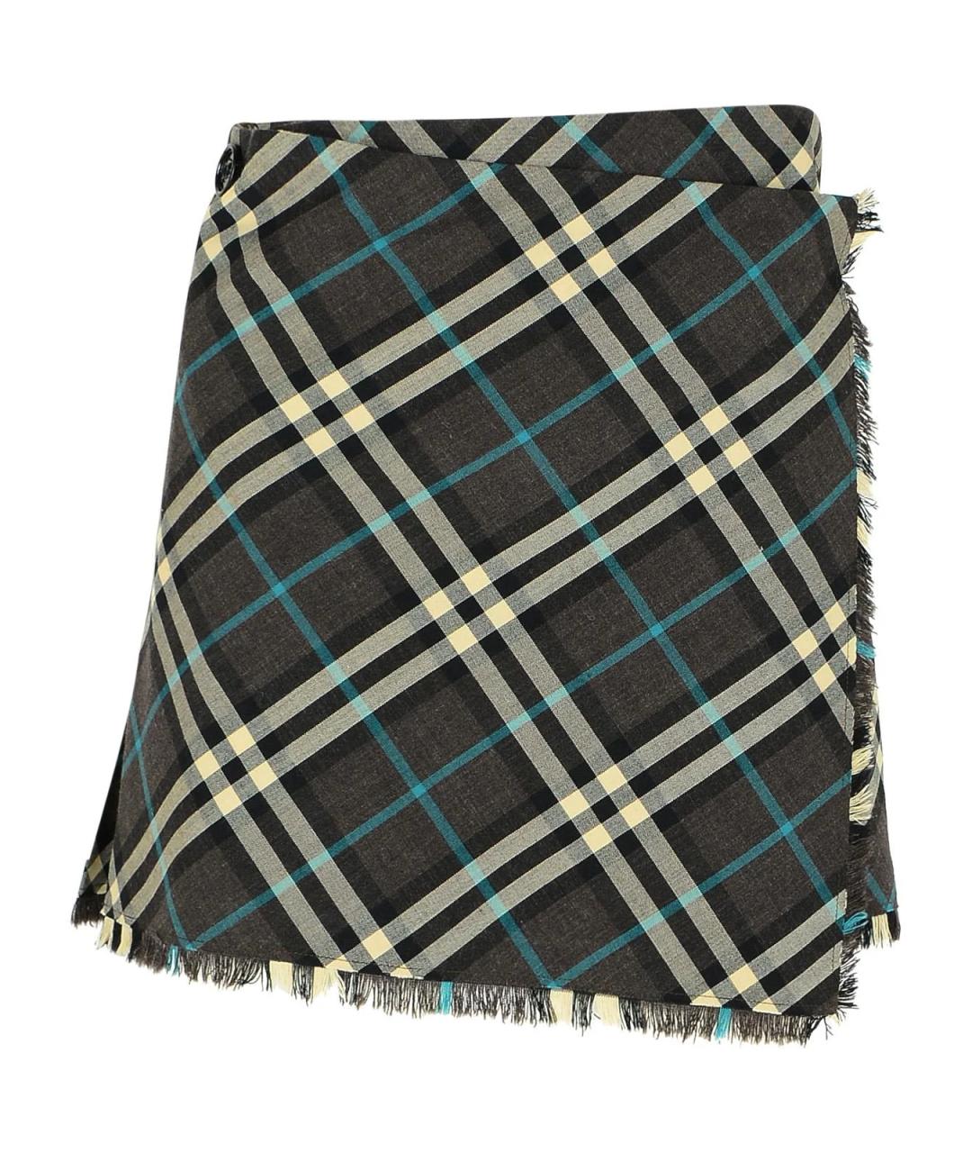 BURBERRY Мульти юбка мини, фото 1