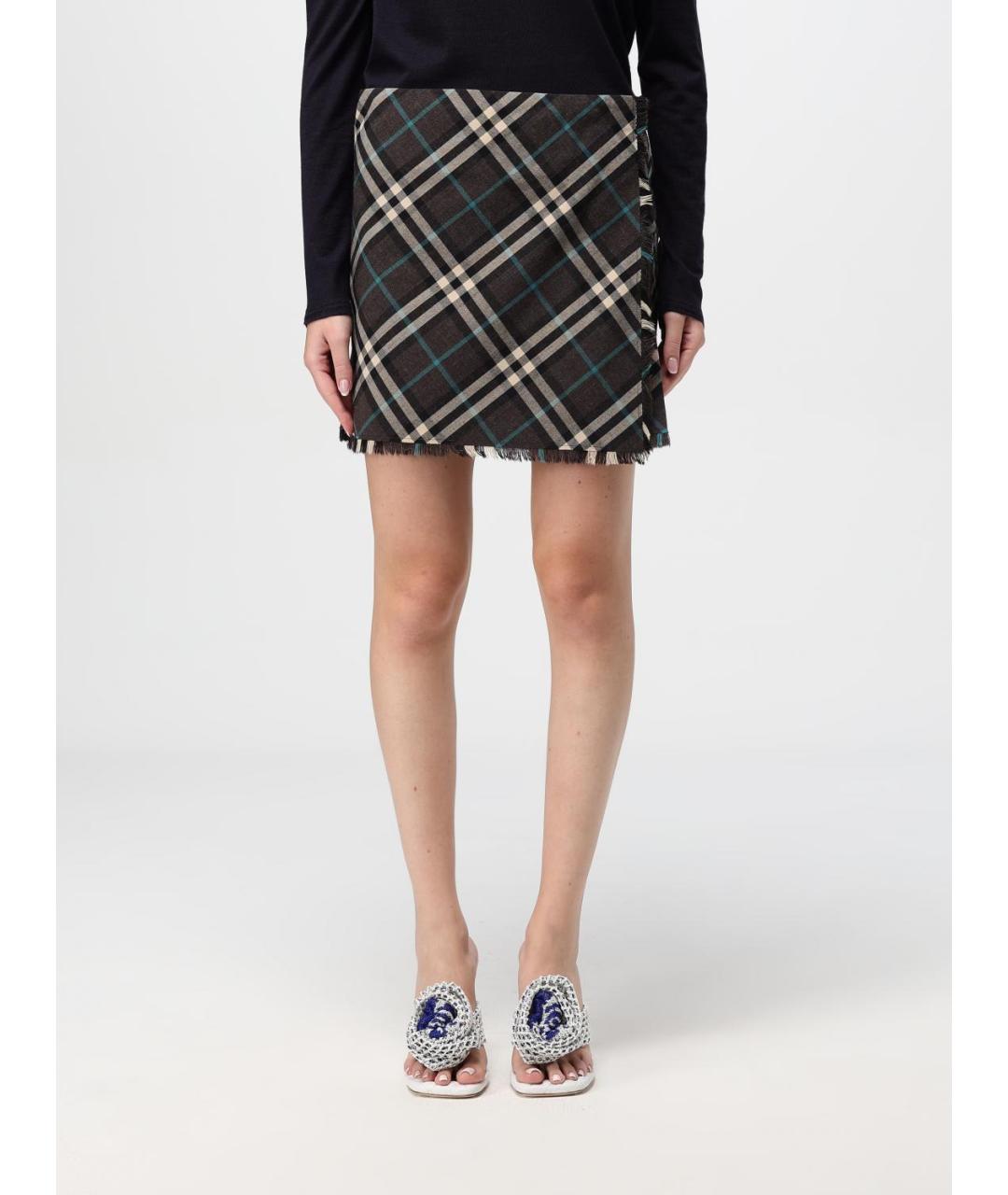 BURBERRY Мульти юбка мини, фото 2