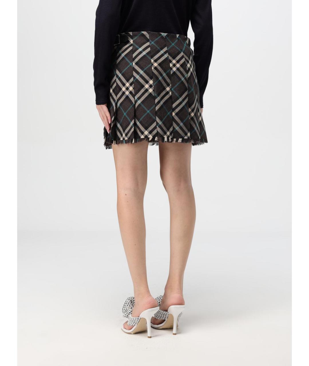 BURBERRY Мульти юбка мини, фото 4