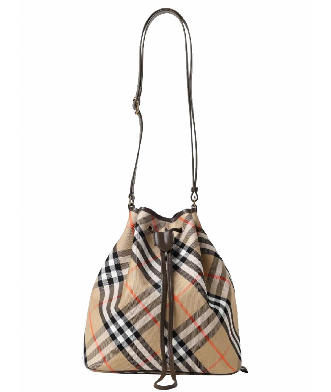 BURBERRY Бежевая тканевая сумка тоут, фото 1
