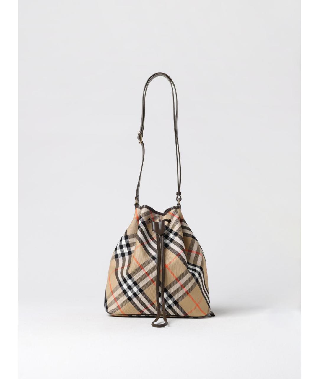 BURBERRY Бежевая тканевая сумка тоут, фото 6