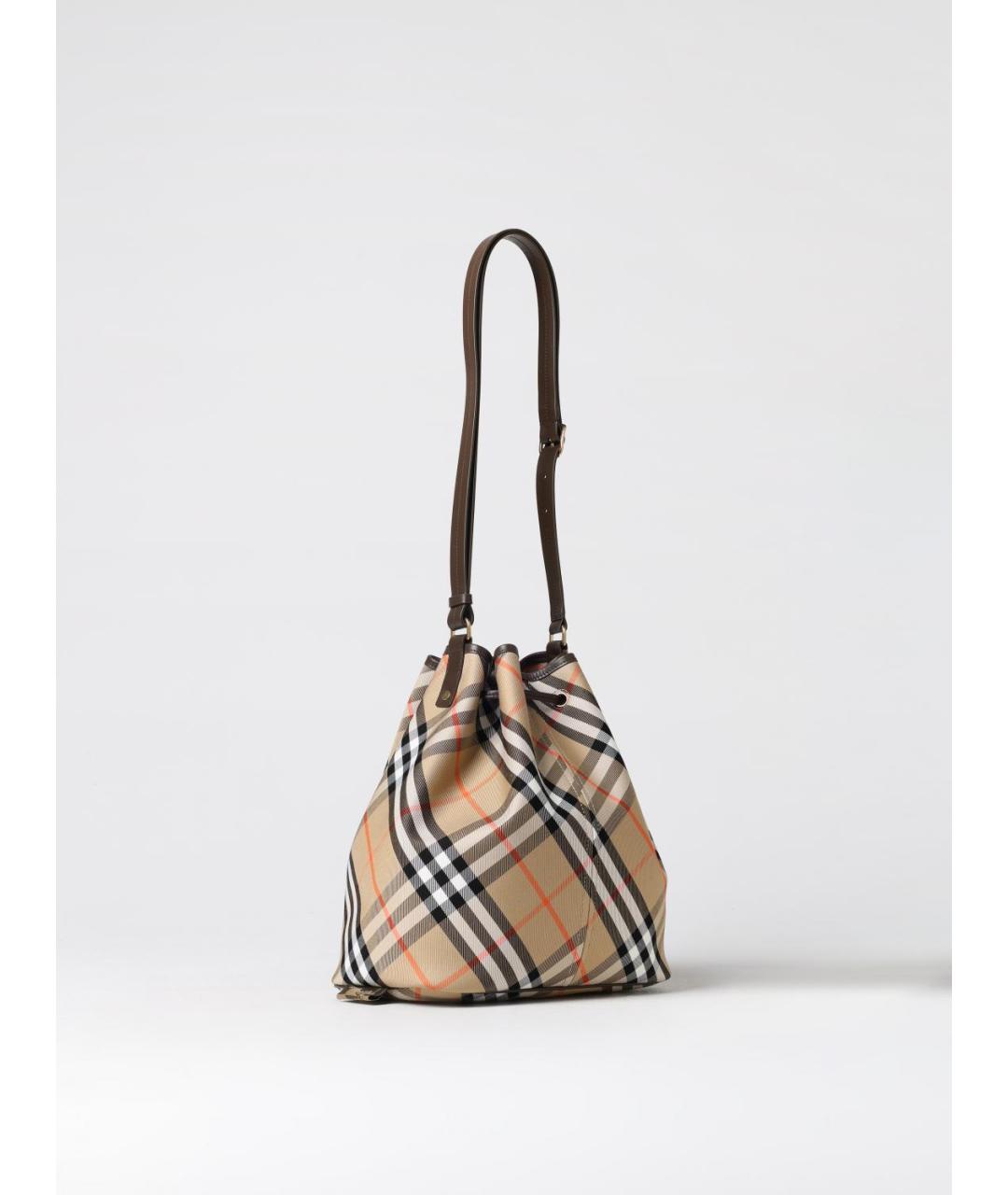 BURBERRY Бежевая тканевая сумка тоут, фото 3
