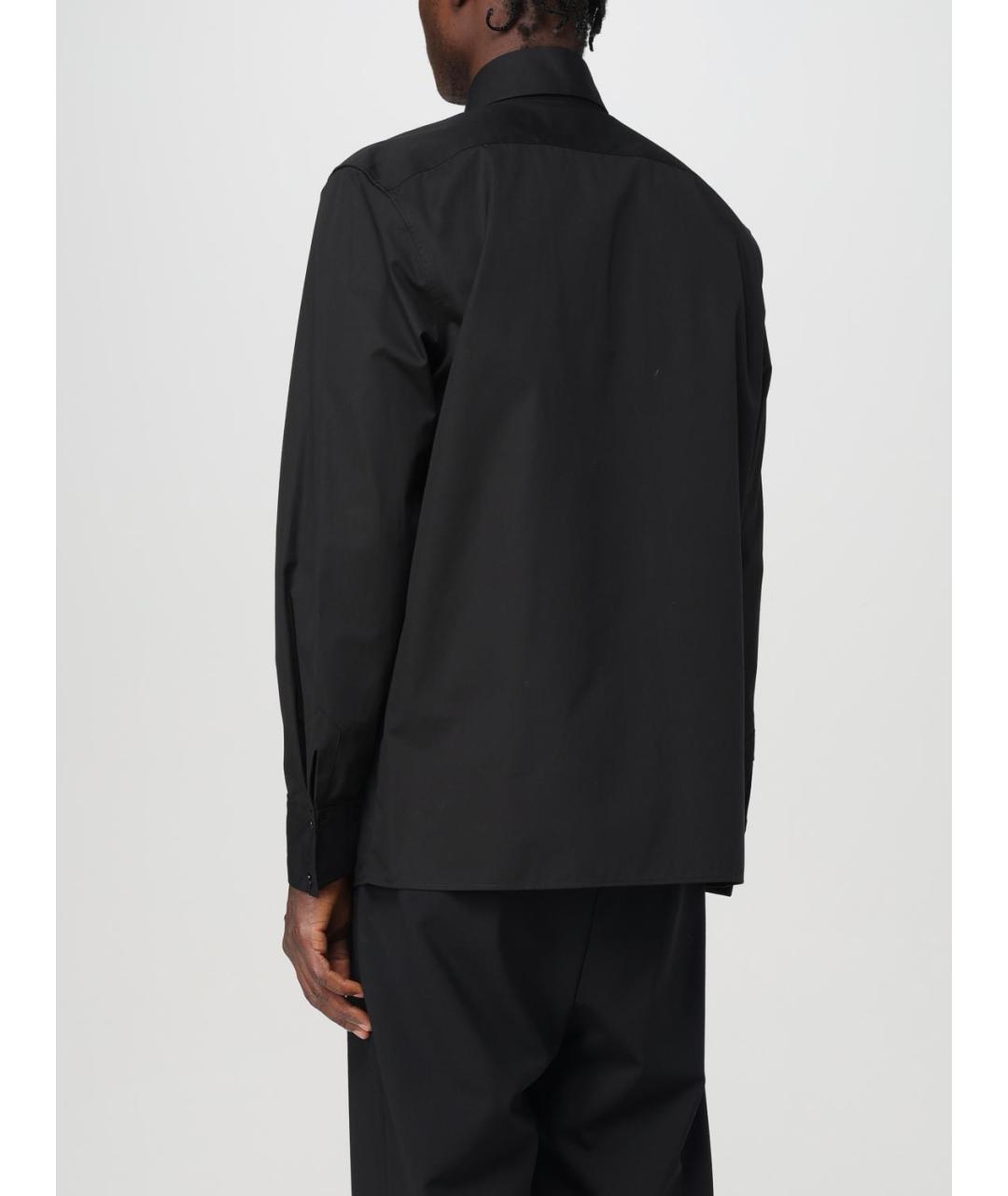 SAINT LAURENT Черная хлопковая классическая рубашка, фото 4