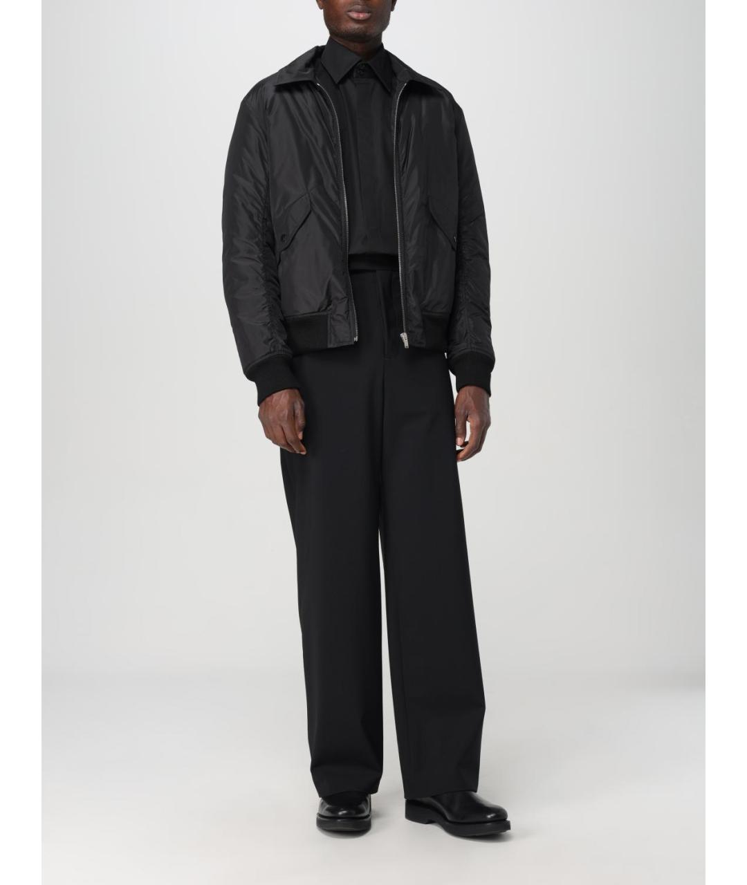 SAINT LAURENT Черная хлопковая классическая рубашка, фото 3