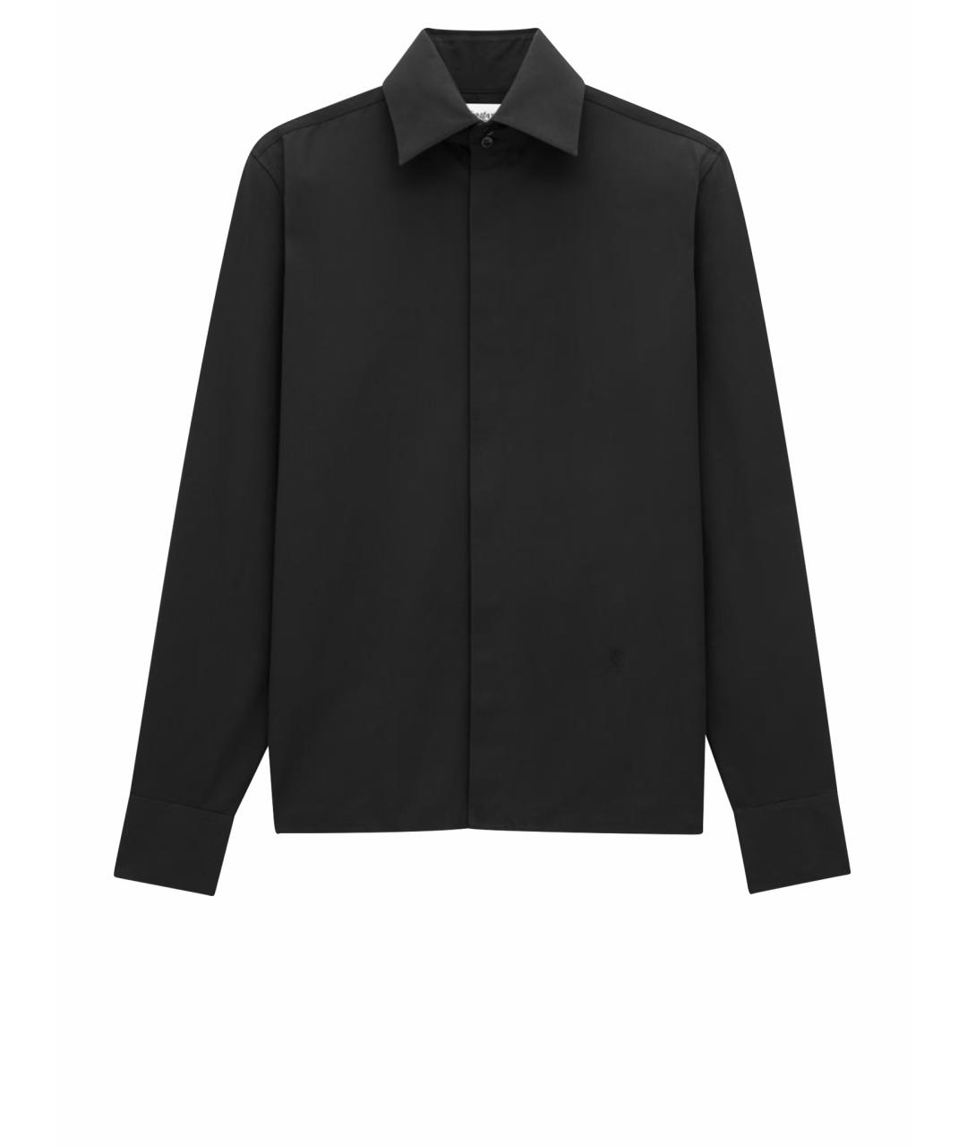 SAINT LAURENT Черная хлопковая классическая рубашка, фото 1