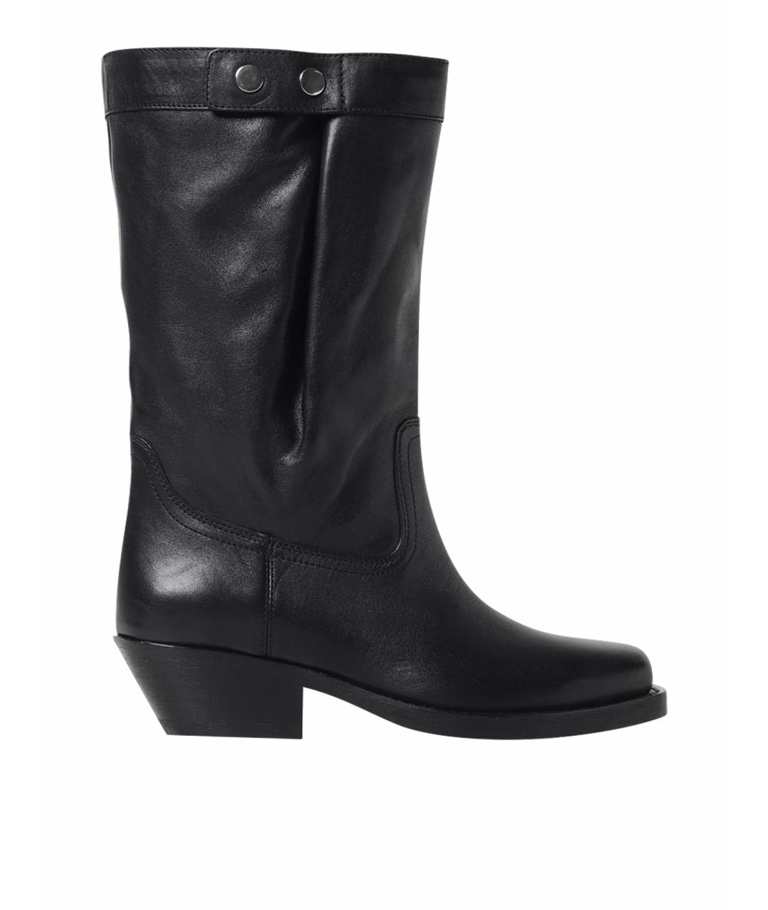 ISABEL MARANT Черные кожаные полусапоги, фото 1
