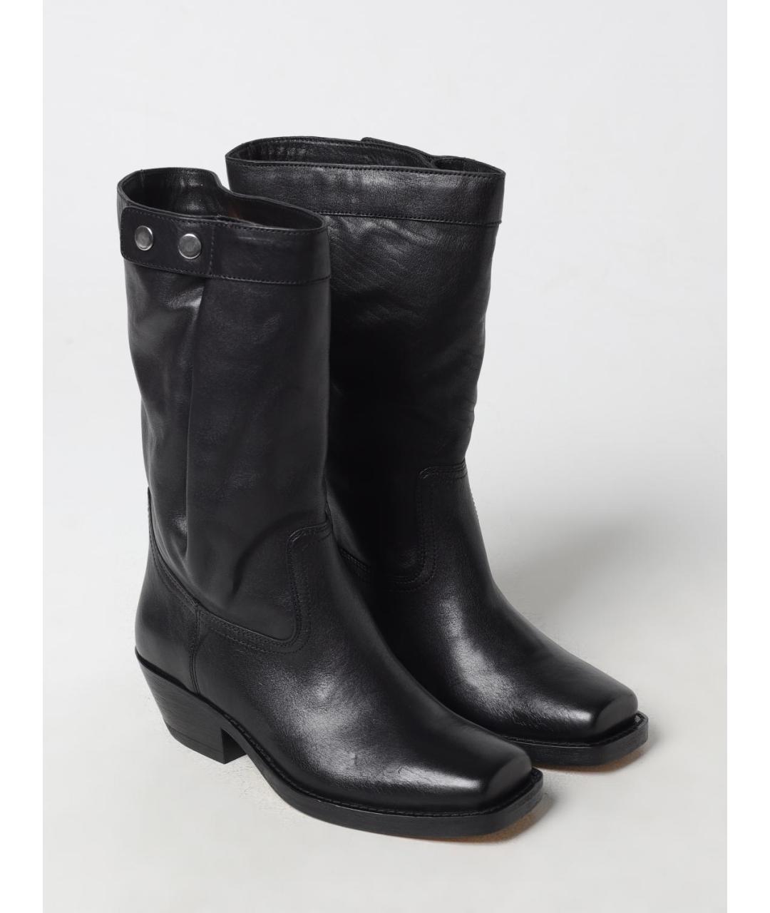 ISABEL MARANT Черные кожаные полусапоги, фото 2