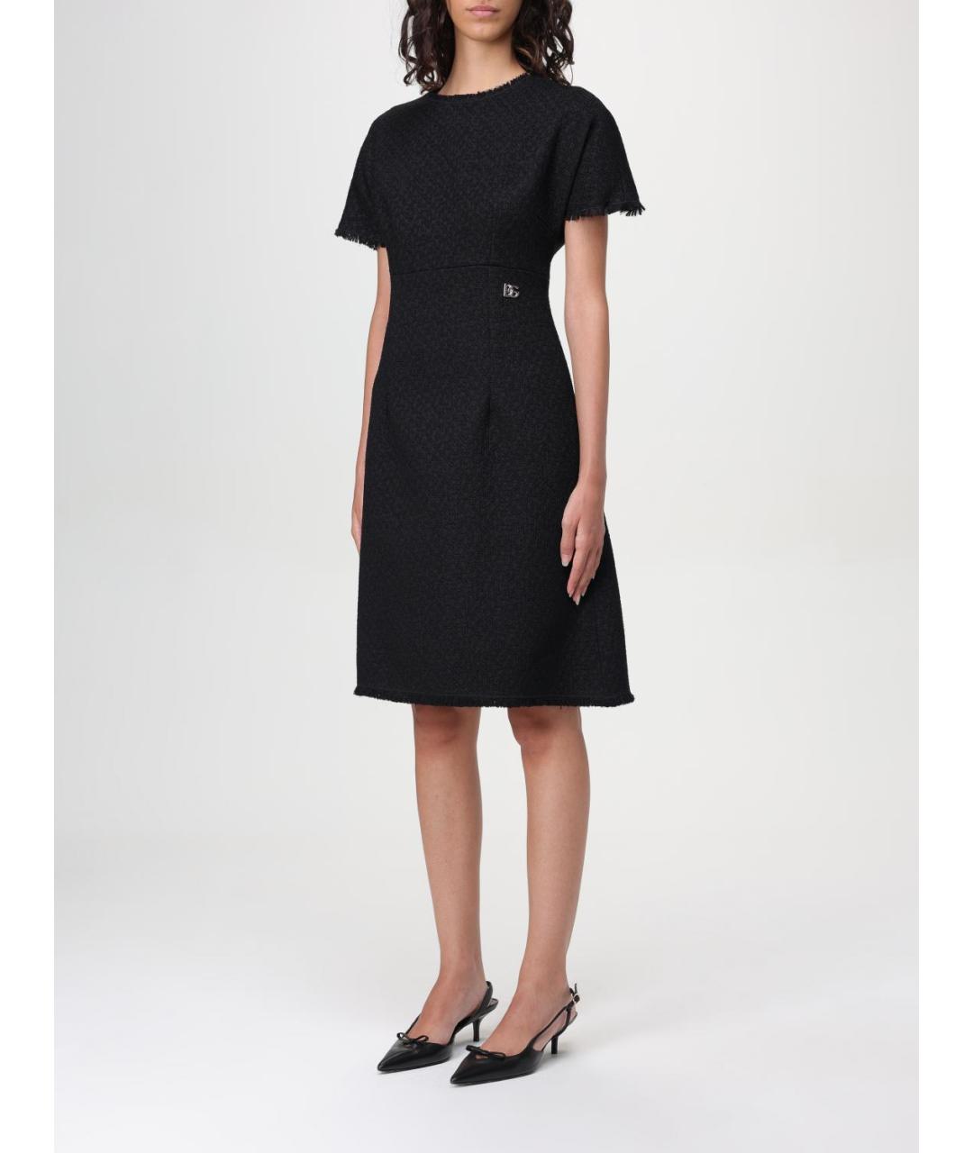 DOLCE&GABBANA Черное повседневное платье, фото 4