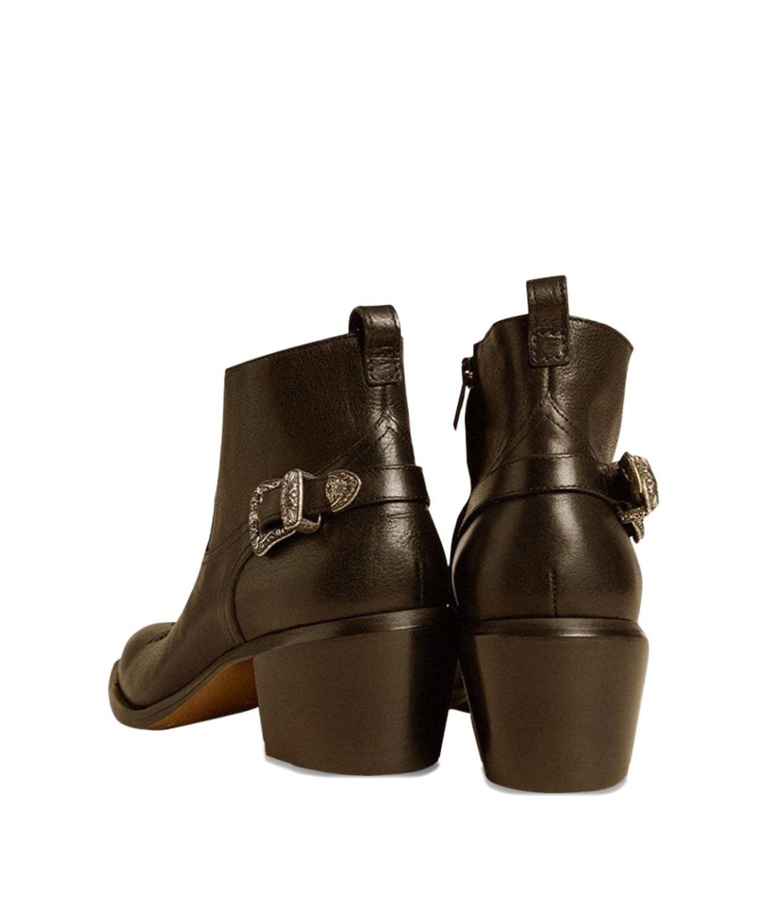 GOLDEN GOOSE DELUXE BRAND Коричневые кожаные полусапоги, фото 5