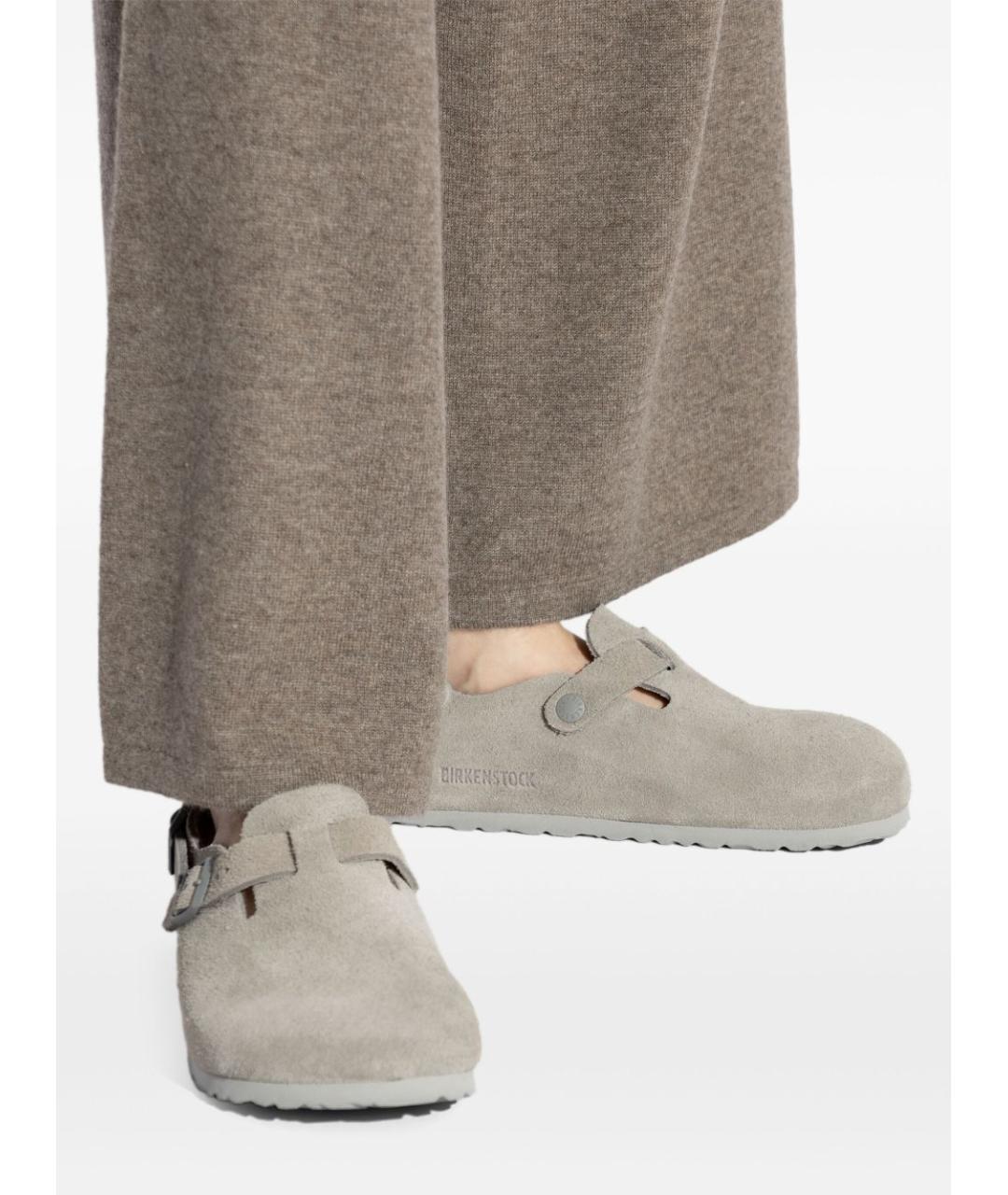 BIRKENSTOCK Серые замшевые сандалии, фото 2