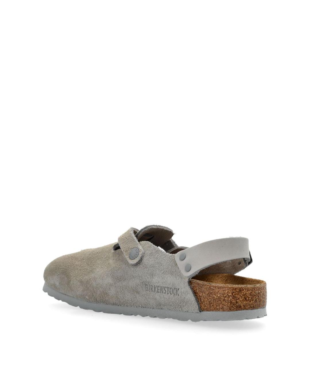 BIRKENSTOCK Серые замшевые сандалии, фото 4