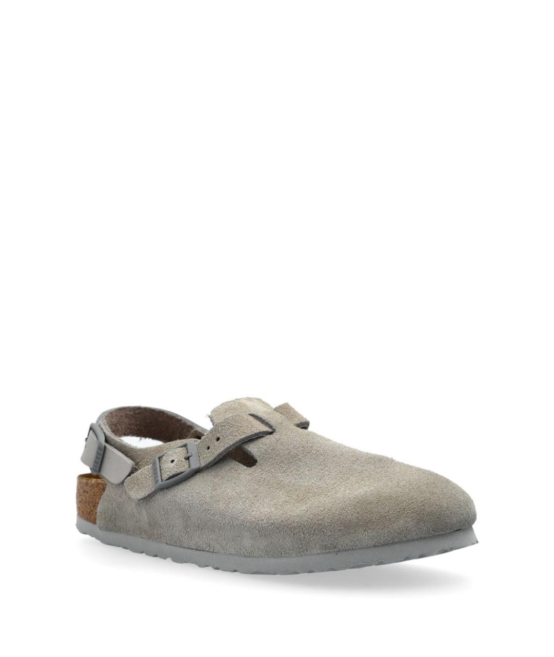 BIRKENSTOCK Серые замшевые сандалии, фото 6