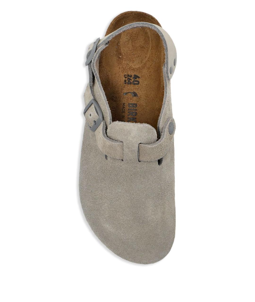 BIRKENSTOCK Серые замшевые сандалии, фото 5