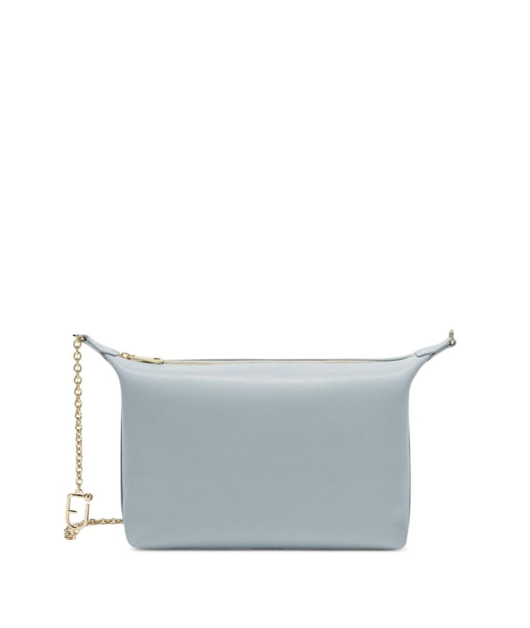FURLA Голубая кожаная сумка через плечо, фото 1